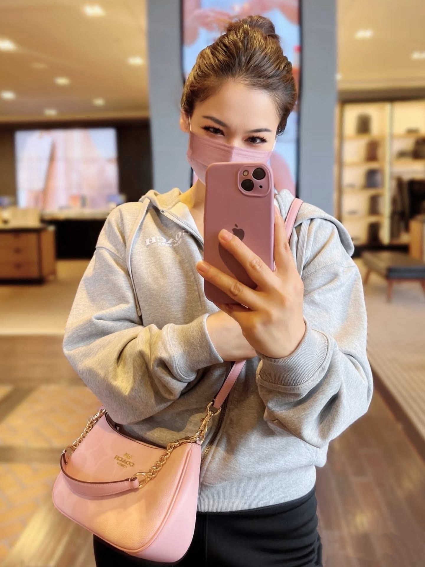 香港現貨-Coach Teri Shoulder Pink Bag