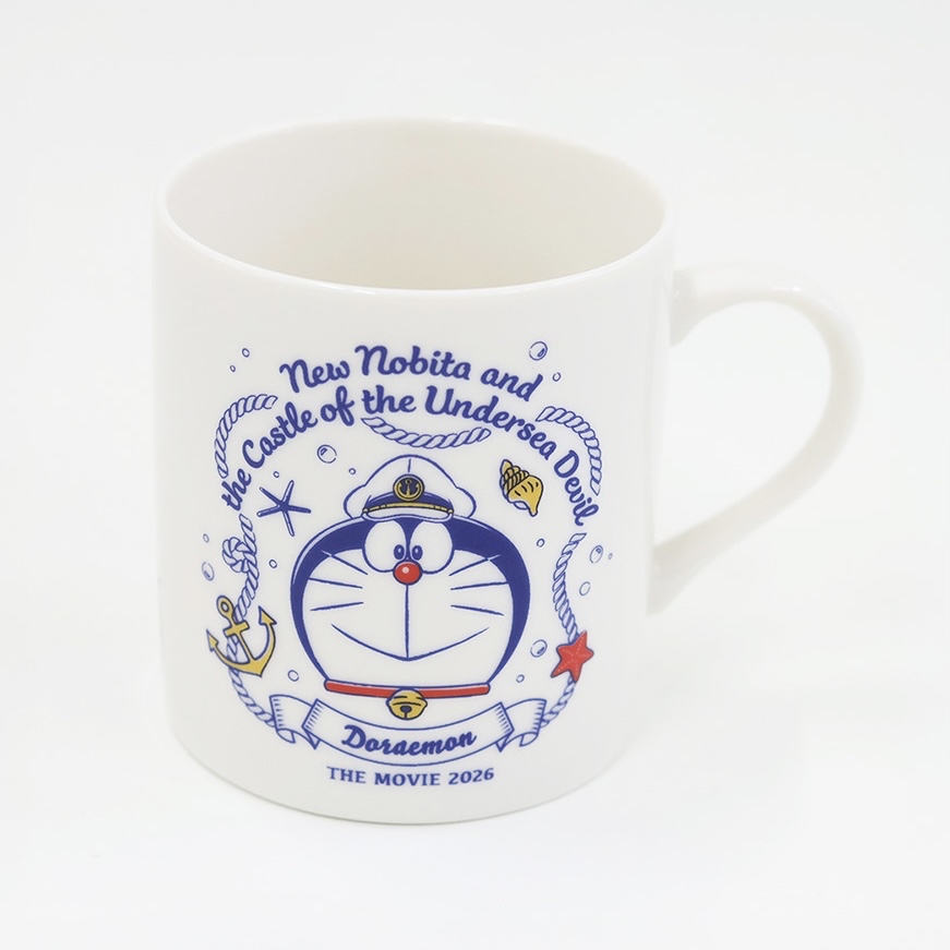 [訂購] 多啦A夢陶瓷杯 電影水杯(新大雄的海底鬼岩城)日本製