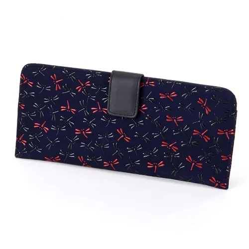 🇯🇵🇯🇵🛬🛬日本製造印傳蜻蜓圖案鹿皮🦌＆牛皮🐂薄型長錢包👛現貨💰