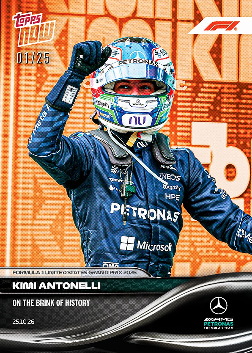 Kimi Antonelli - 2026 F1 Topps NOW® #68 United States GP 贏車卡【團購】