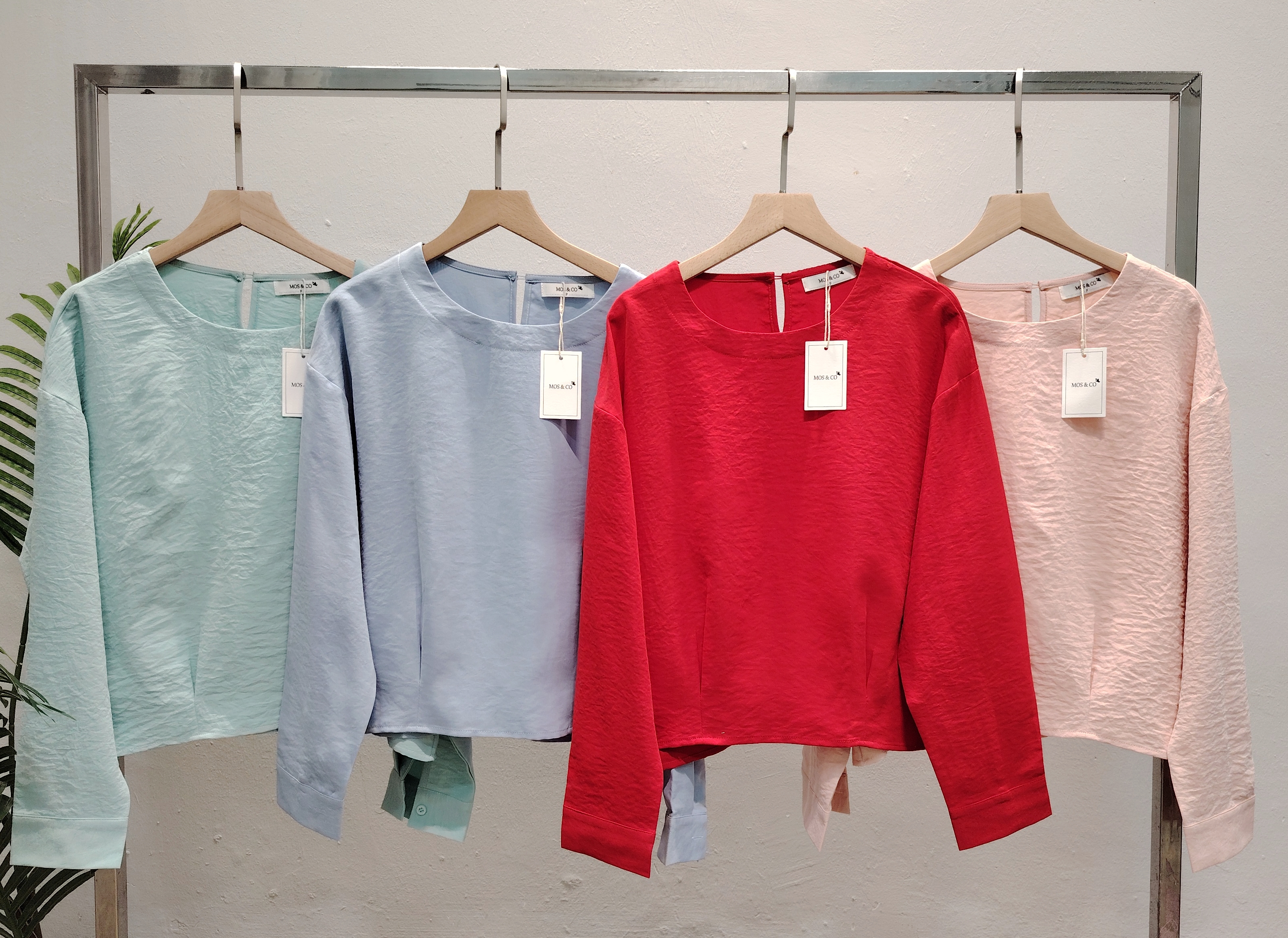 LY1539.1 Micro Fiber Long Sleeve Blouse