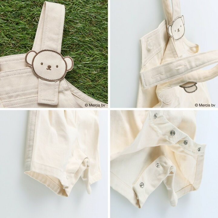 🇯🇵預訂 日本直送🇯🇵Branshes x Miffy系列Boris人物刺繡貼花吊帶連身褲