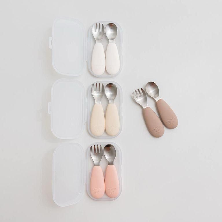 Ubmom鉑金矽膠不銹鋼叉匙套裝 (連收納盒)