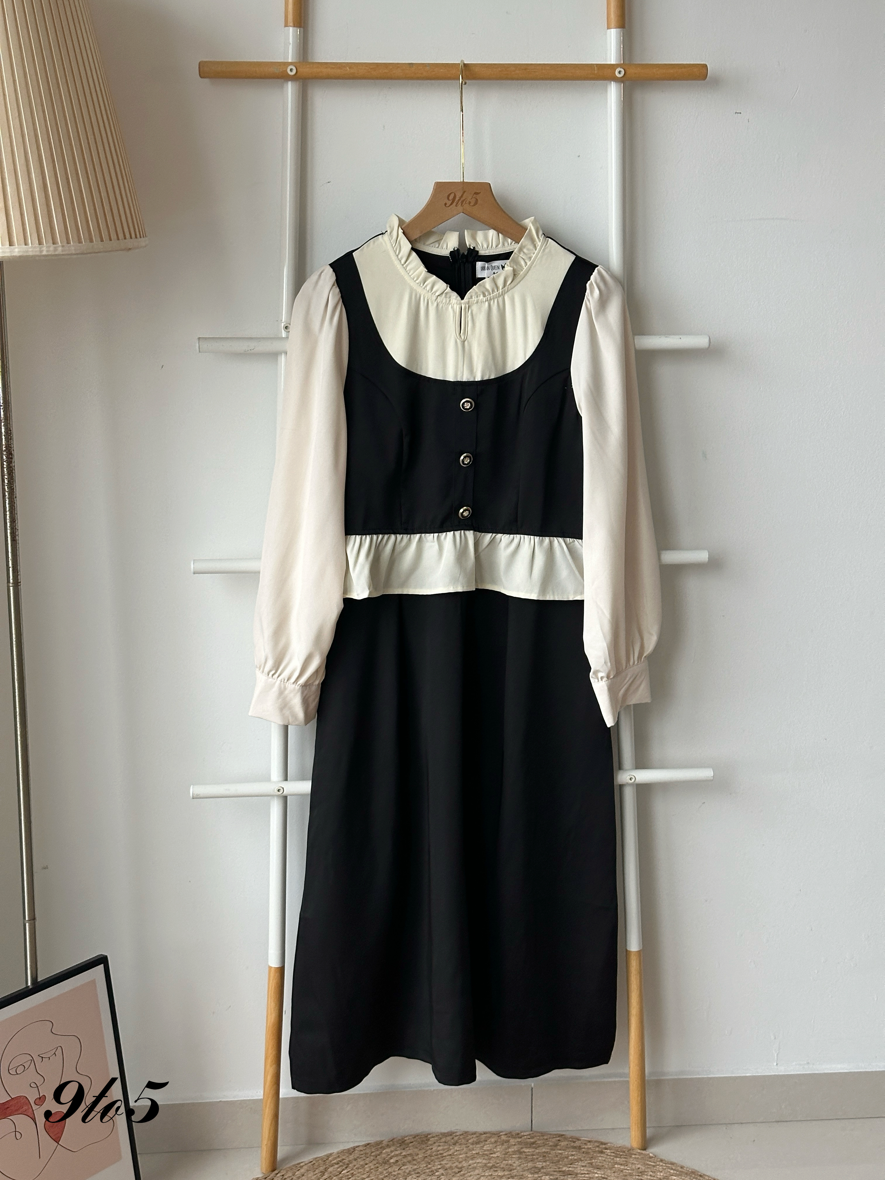 D2344 Fake Two-Piece Dress