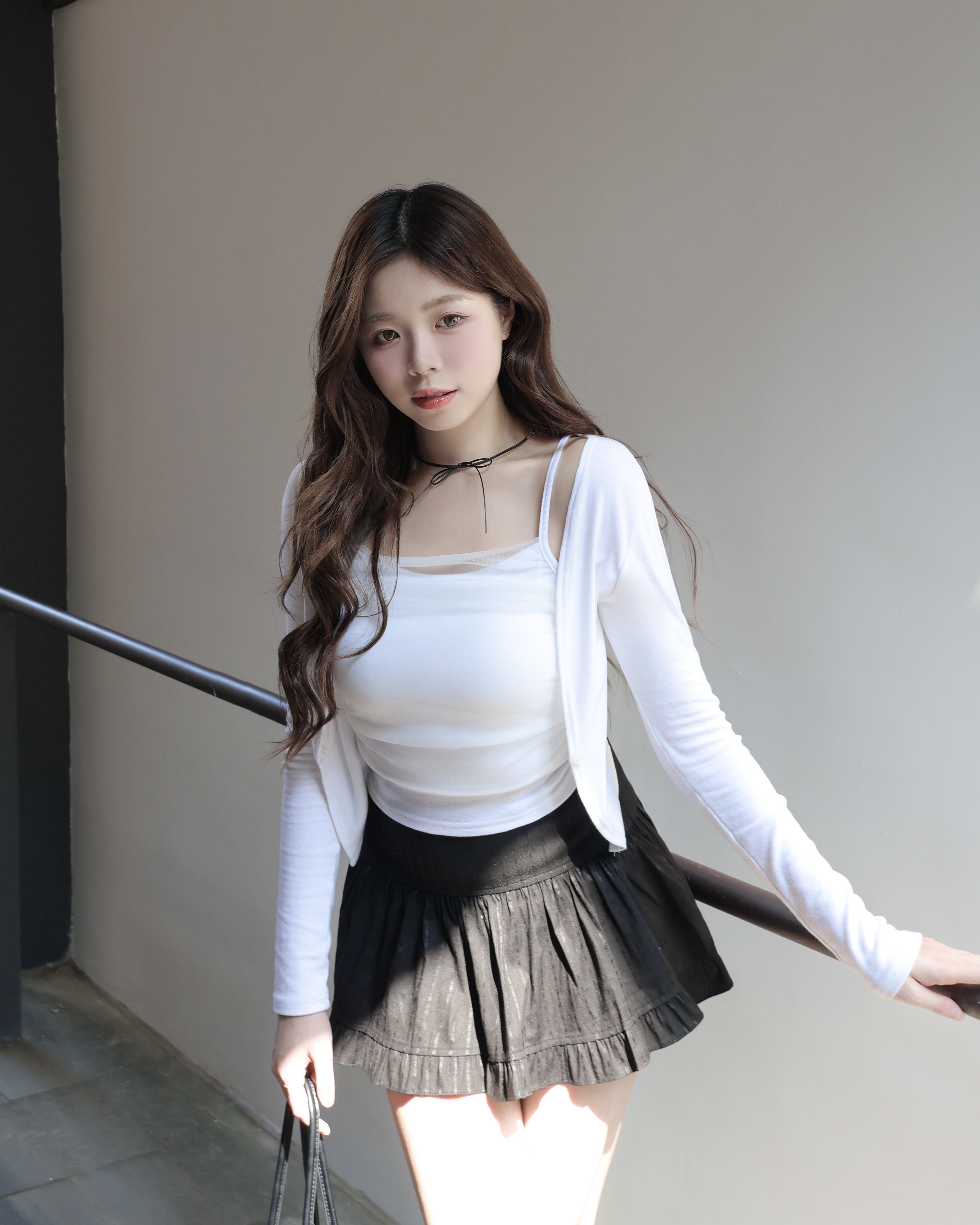  【 查詢度極高🌷🤍 | -5KG顯瘦度♡今季大熱透紗！極致芭蕾舞風～皺皺層次感假兩件上衣🫧💗】 Dreamy Crinkled Ballet Top(三色入)