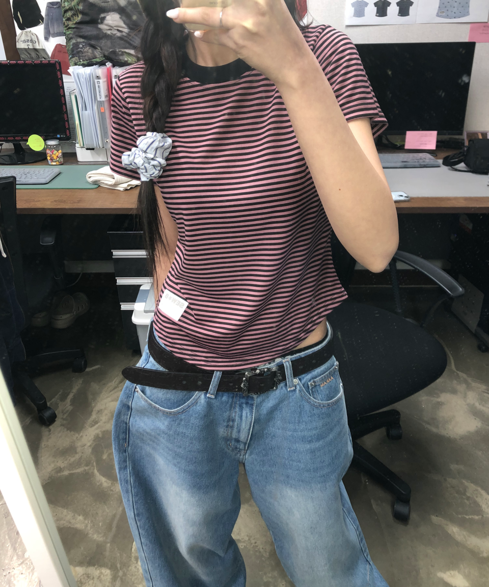 🇰🇷訂購｜SEW-B 26SS｜Baby stp semi-cropped short-sleeve tee 4色 