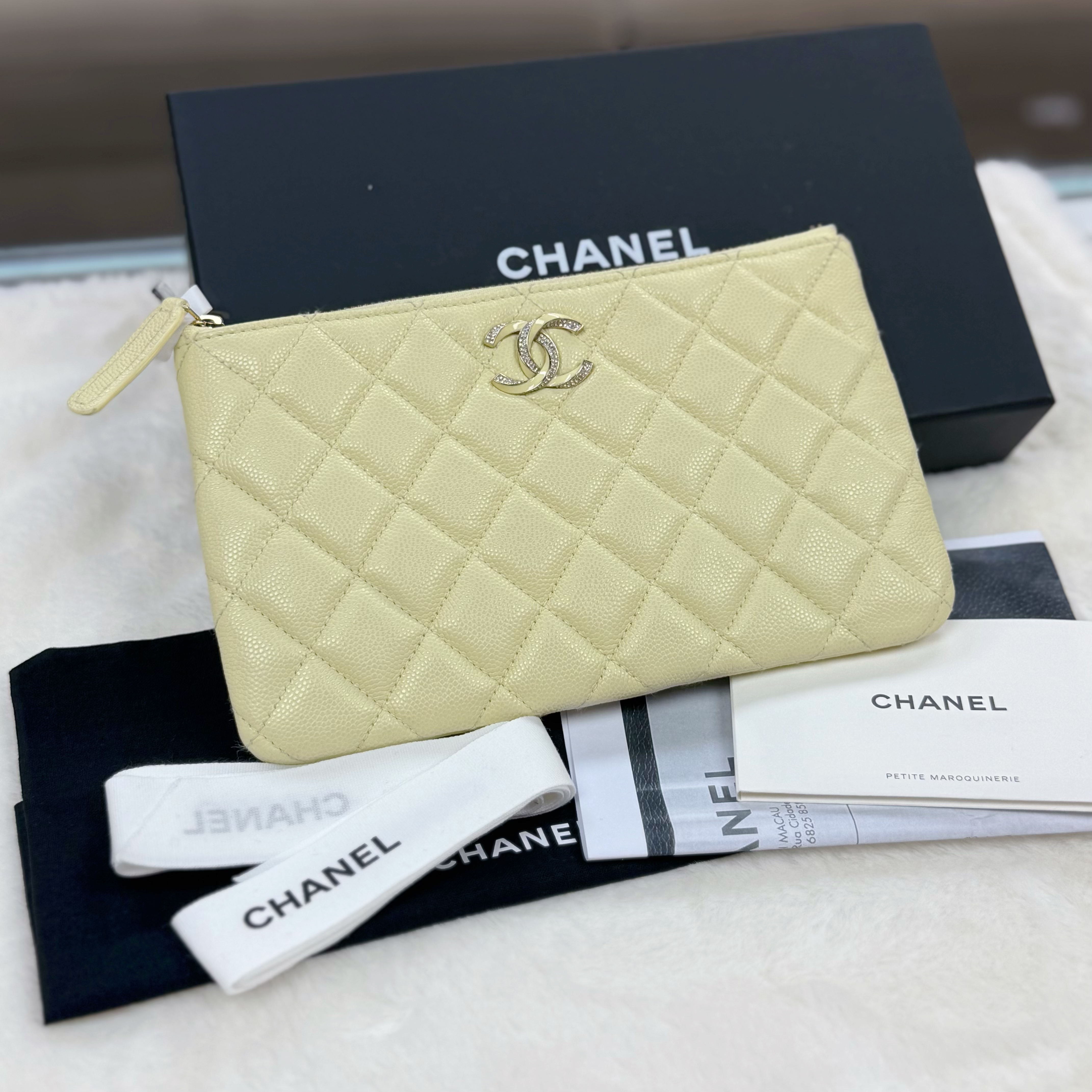極精緻✨💛Chanel 琺瑯水鑽銀包💛
