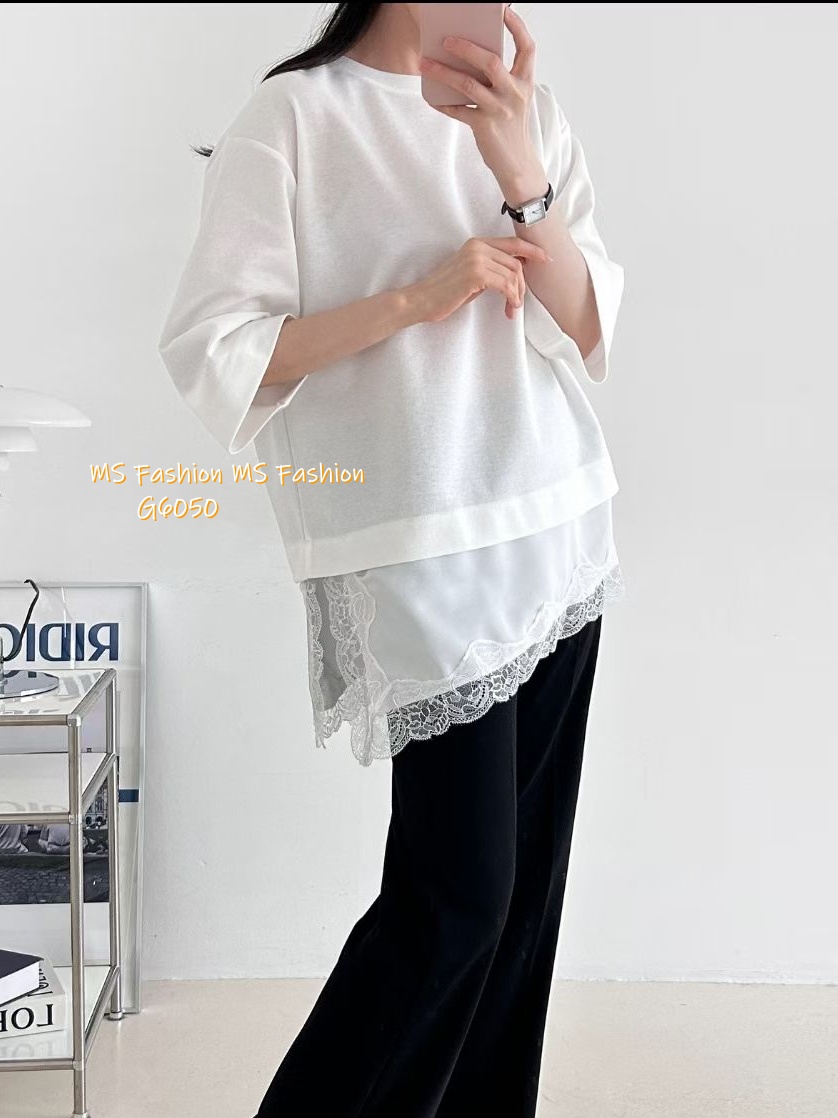 G6050 韓國🇰🇷拼lace腳top