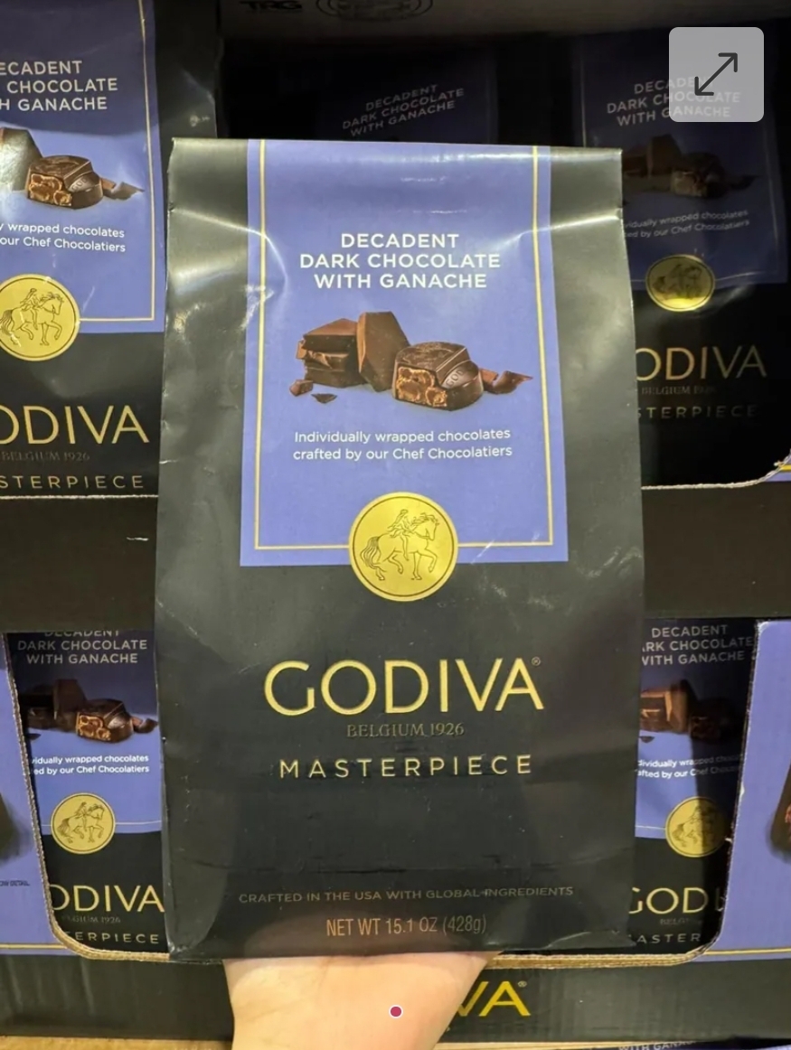 $155包.2包起$145包.美國Godiva Masterpiece流心心太軟黑朱古力家庭裝(428g)
