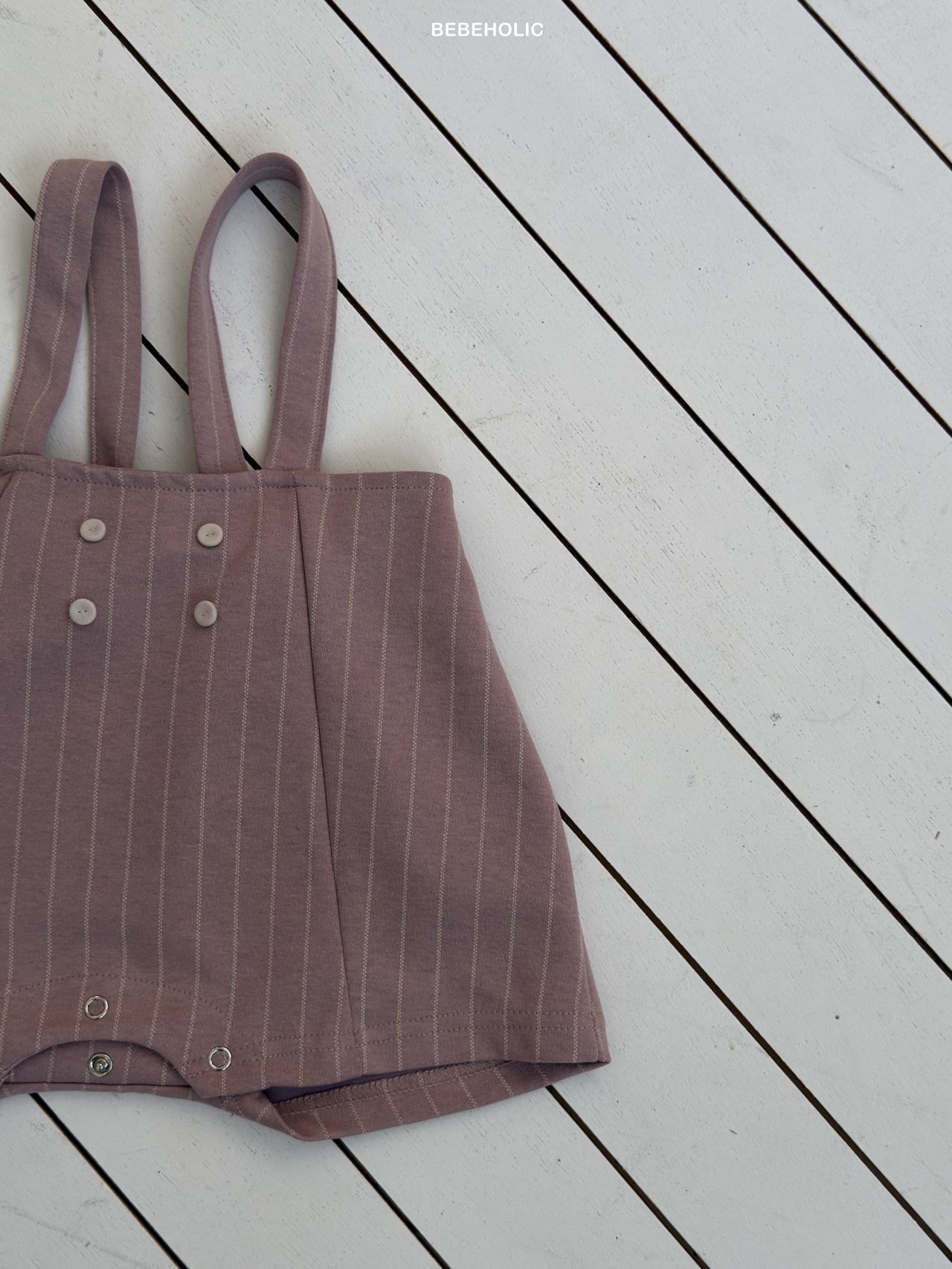 🌸預訂 韓國直送🌸🇰🇷BEBEHOLIC三色縫線條紋吊帶連身褲