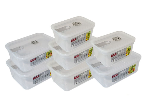 Chef Box三分格兩件裝膠盒 1Lx2