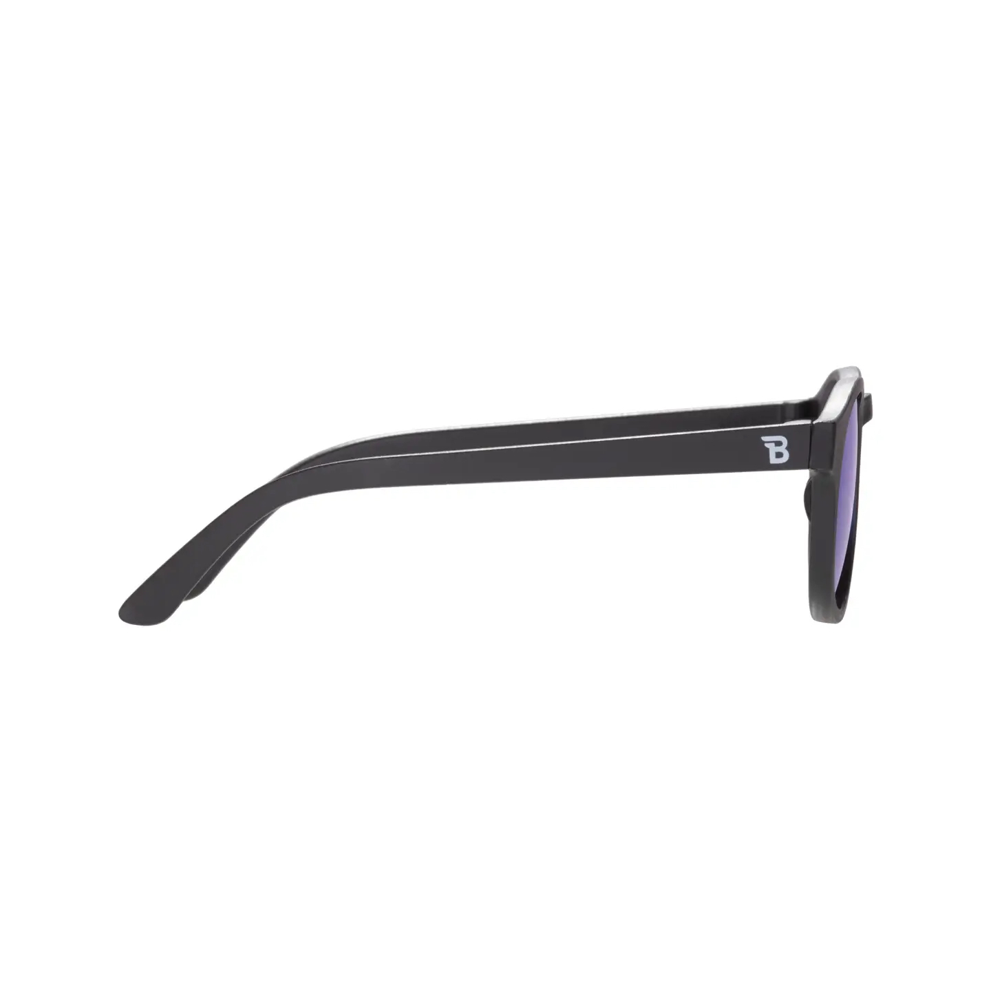 Jet Black w/ Cobalt Blue Lens Polarized Keyhole Sunglasses
