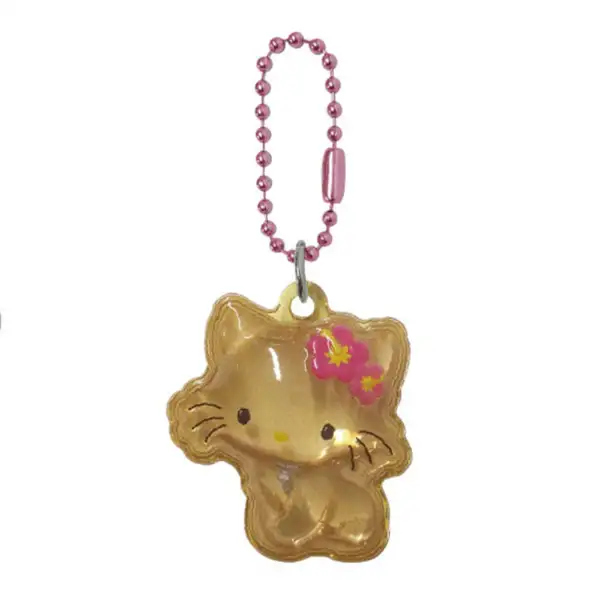 Sanrio 滴膠迷你掛件 黑皮夏威夷風 Charmmy Kitty 