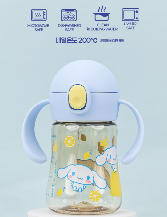  【預訂】韓國直送 Sanrio PPSU 雙耳吸管杯 / 學習水杯