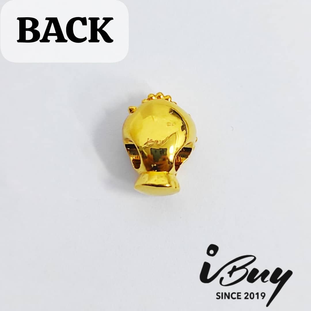 916 HARD GOLD SUNFLOWER BABY BOUQUET CHARM BEAD 916 硬金 太阳花宝宝花束串咀