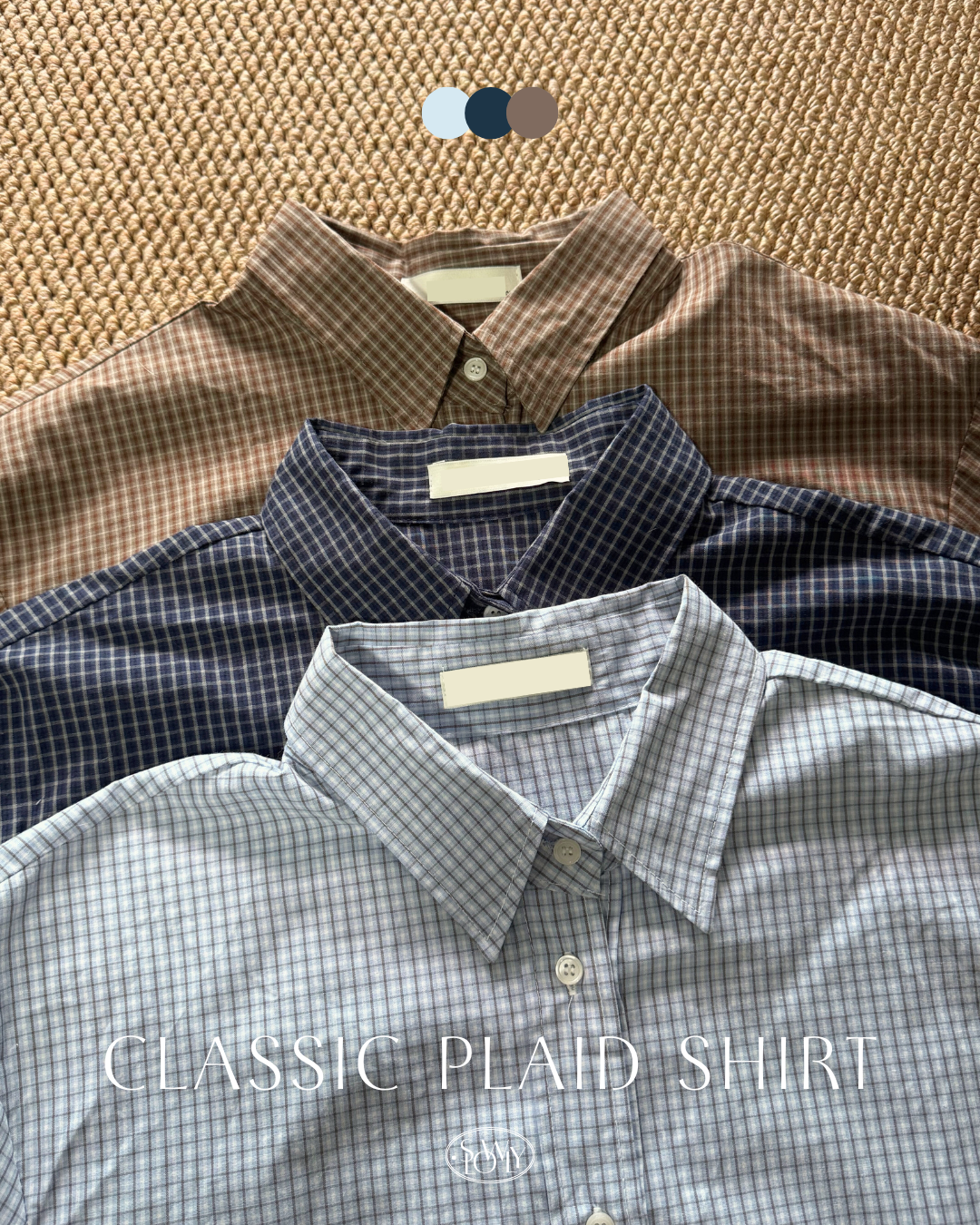 秋冬復古格子襯衫(三色入)