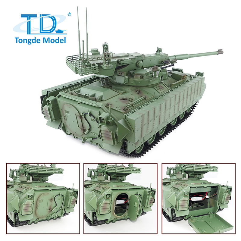 全新 通德 1:16 遙控 M 2128 布雷德利 105mm 火炮支援戰車 | 遙控坦克| 3.0版 | 基礎版本 | 紅外線對戰 | 伸縮炮管