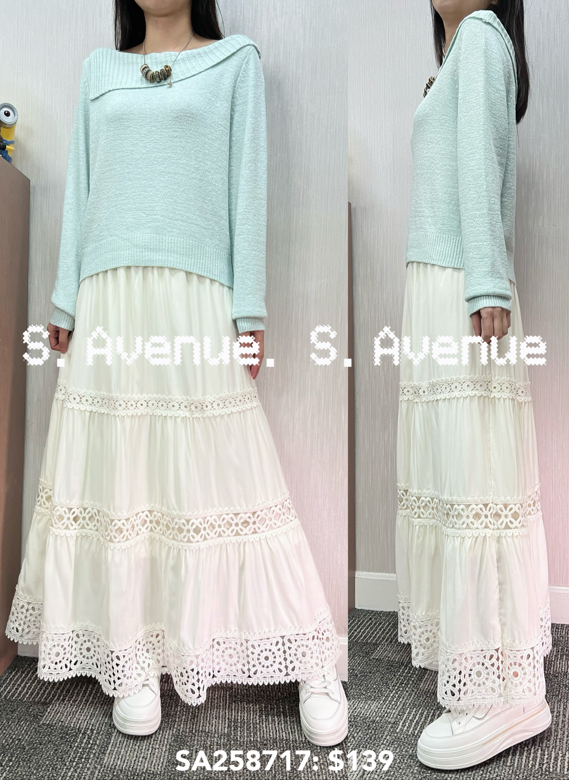 SA258717: 長袖反領糖果色薄冷top