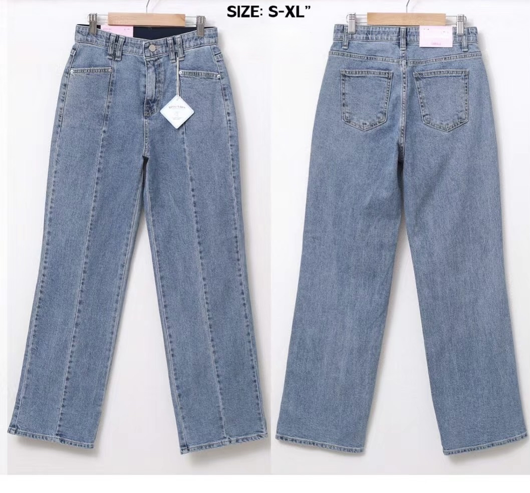 V 牌前車骨直腳牛仔褲 