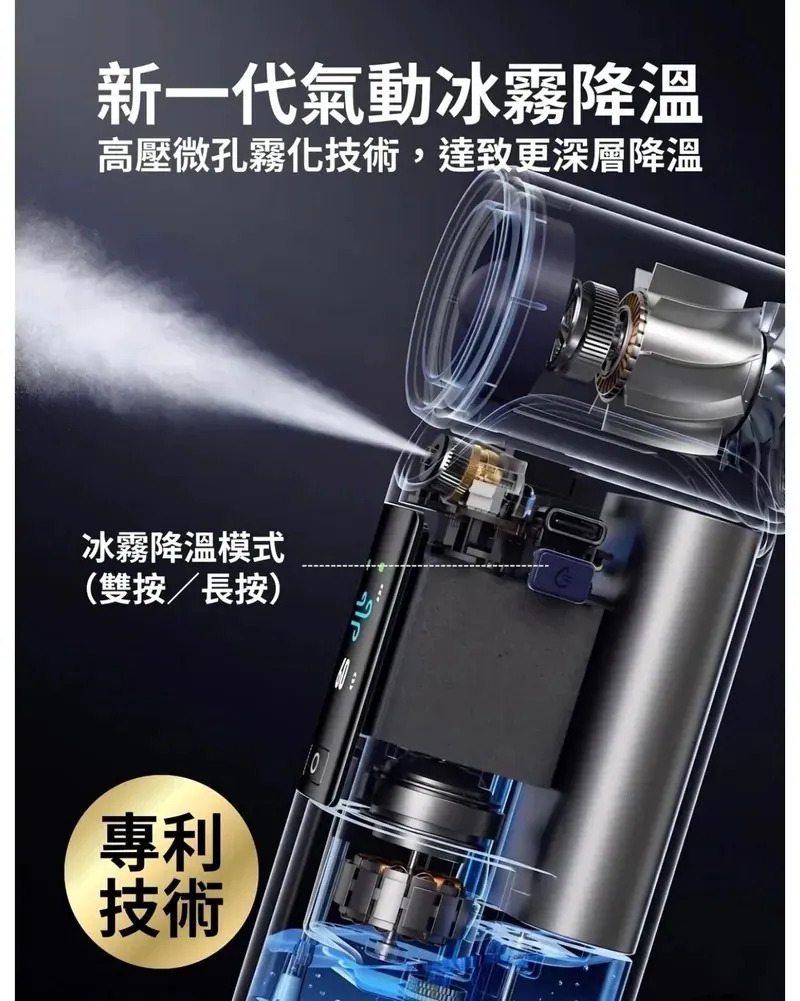 Aecooly 氣動冰霧高速風扇「噴噴風扇」【9/6 截單，預計 :9月中至尾發貨】