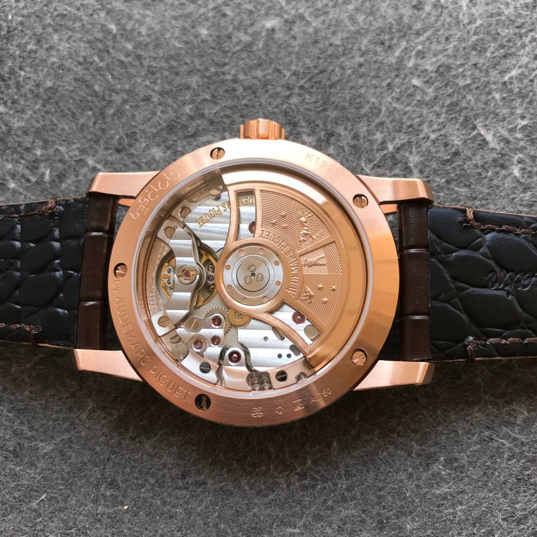 爱彼典藏系列男士腕表棕色皮带自动机械表