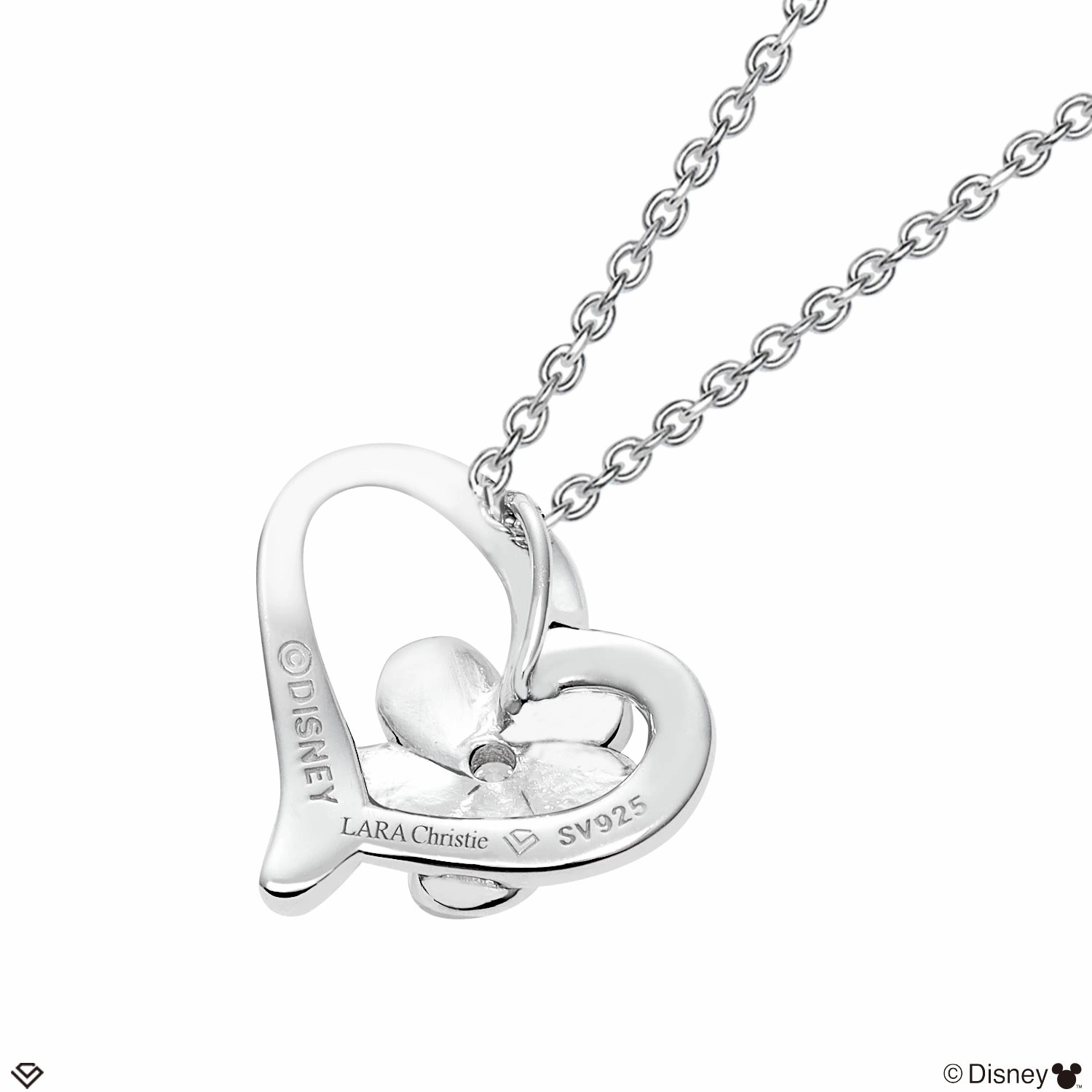 📦訂購 日本限定 LARA Christie Disney 迪士尼 Mickey Mouse 心形雞蛋花 米奇老鼠 925銀製頸鏈