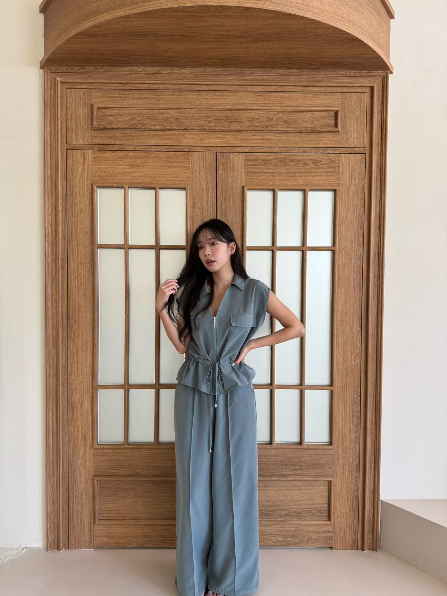 MG17_05 全橡筋直腳褲 (3色)