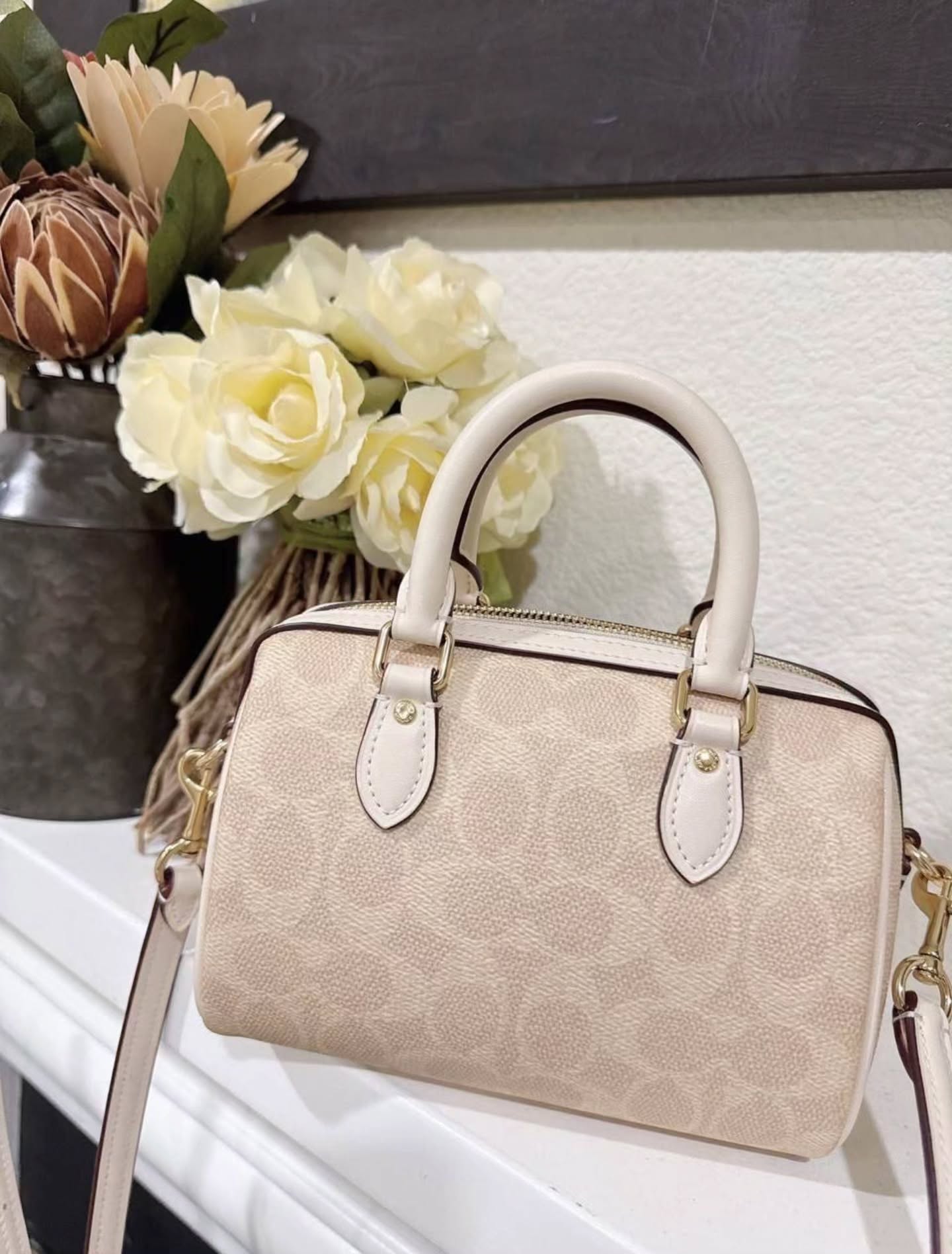 🇯🇵Coach Mini Rowan香草白