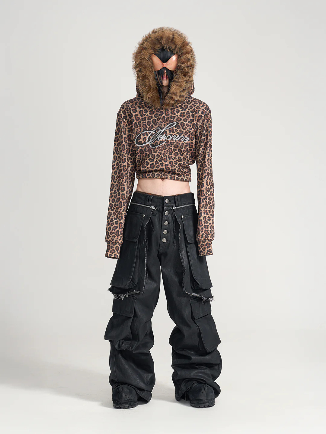 VAR-40｜PREDATOR LEOPARD · FAUX-FUR HOOD HOODIE