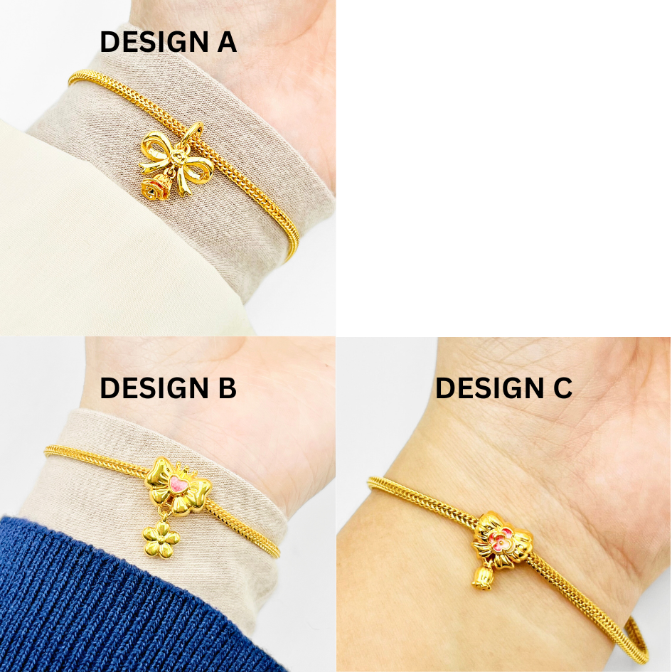 MYDORA Charm Bead Ribbon Gantung (5G) l EMAS 916/22K