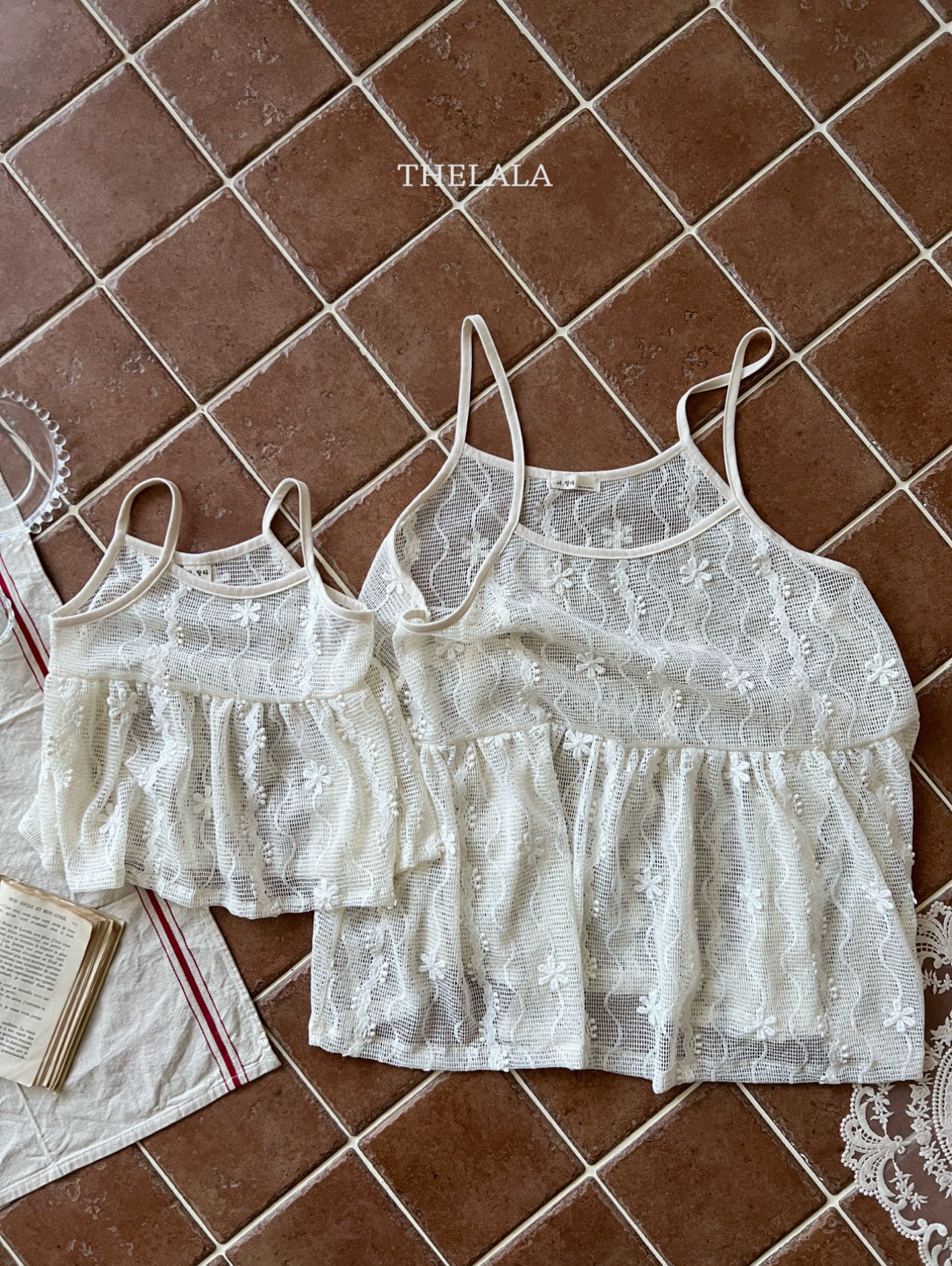 🌸預訂 韓國直送🌸🇰🇷THELALA親子款蕾絲吊帶胸衣吊帶連身裙