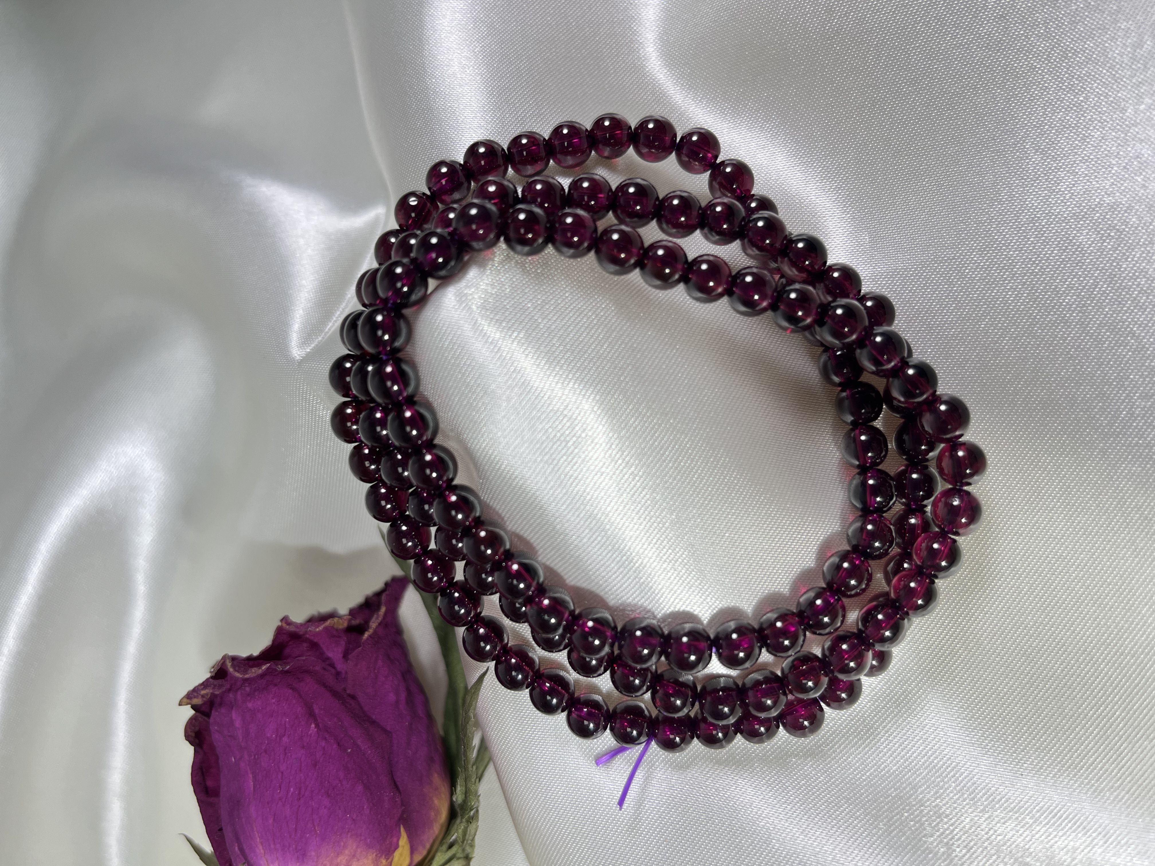 巴西紫牙烏石榴石三圈 6mm+