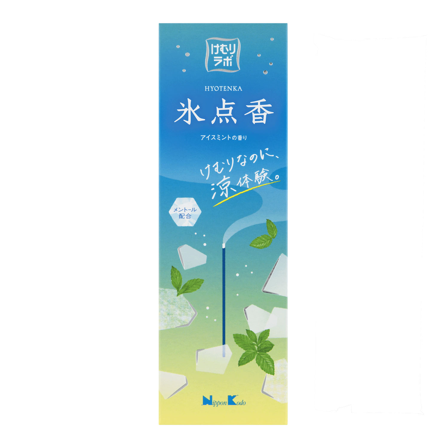 【日本製】日本香堂 Nippon Kodo Kemuri Lab 氷點香｜冰薄荷線香 40g 