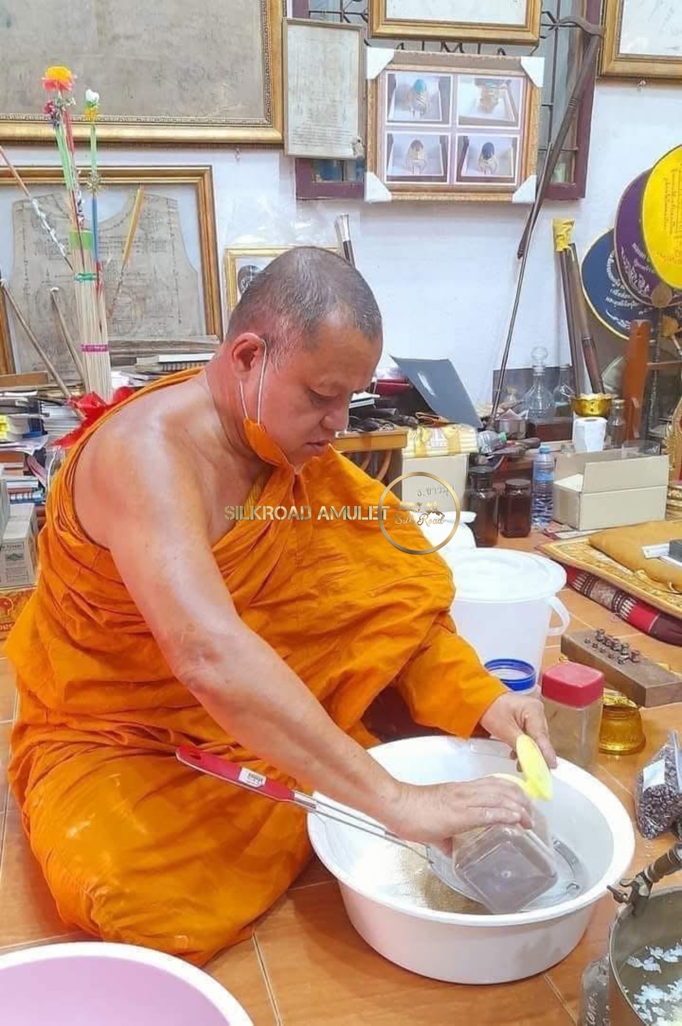 龍婆披贊 佛曆2551 如願符珠 附光學級高透防水殼｜師父親手寫符