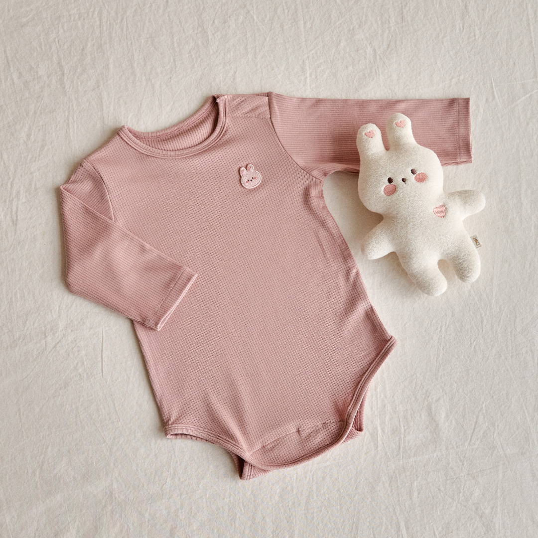 26S/S DTD一碰閉合磁扣系列🧲-羅紋彈性包屁衣