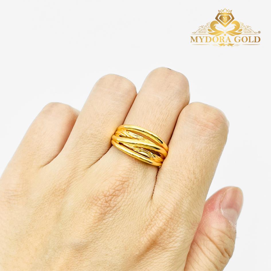 MYDORA Cincin Nabila Wave Full Gold (5G) l 916/22K