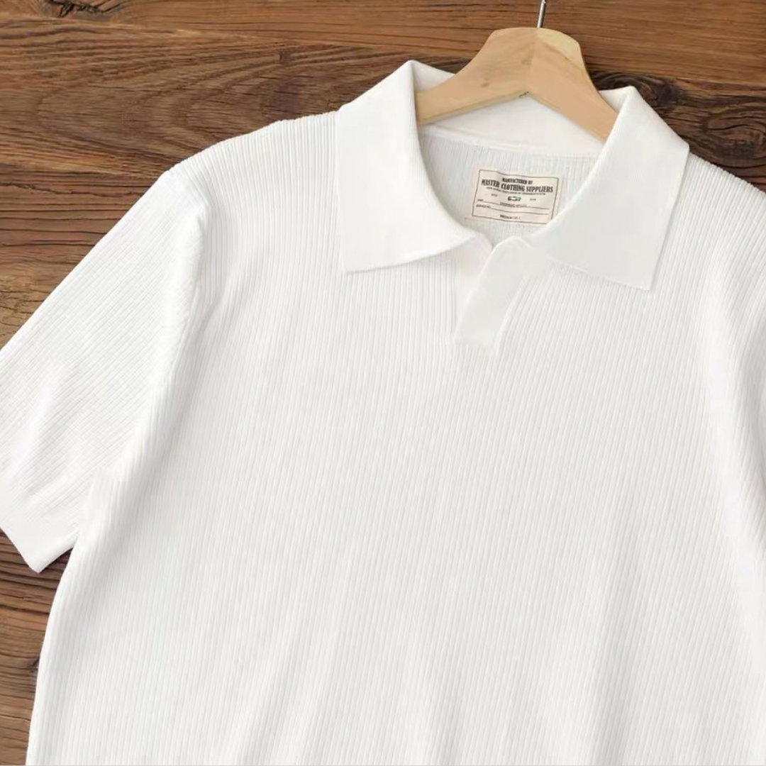 美式無扣針織POLO