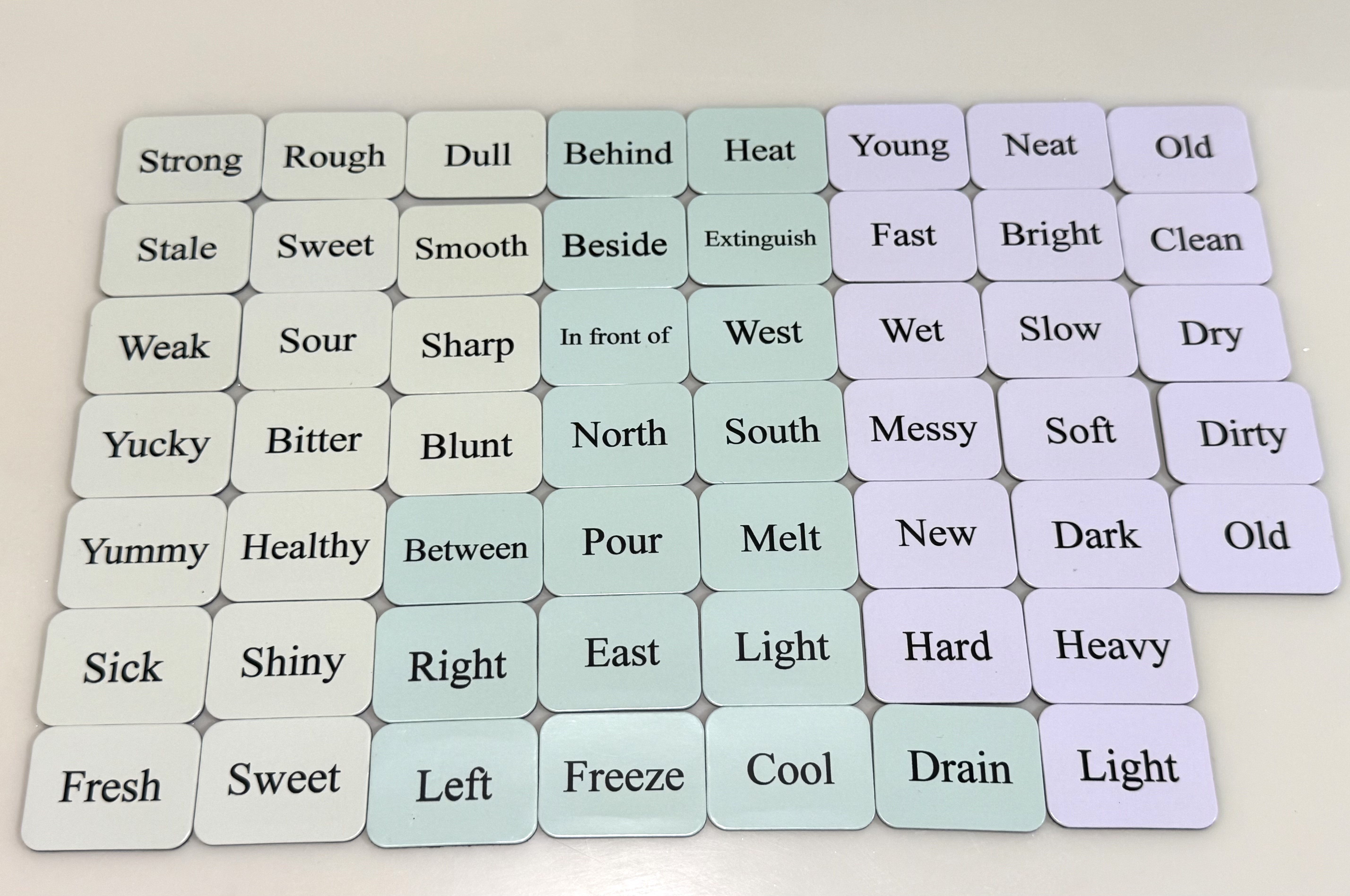 英文磁板相反詞