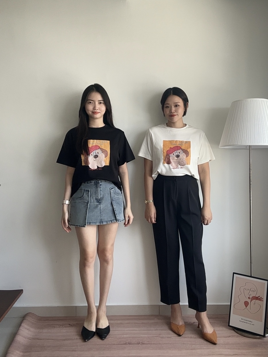 T4313 Puppy Printed Tee - 3 Colors 
