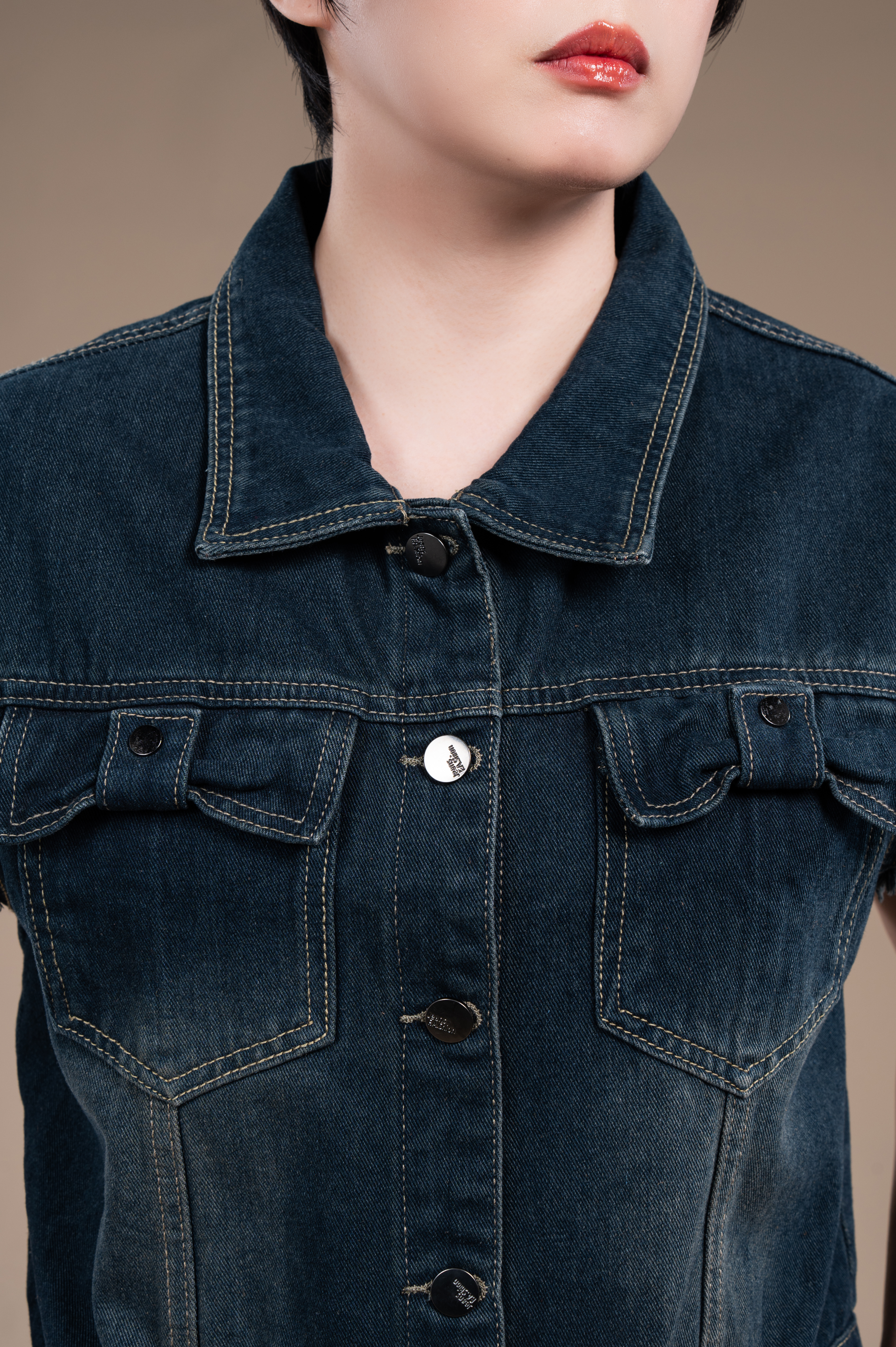 Classic Navy Denim Vest