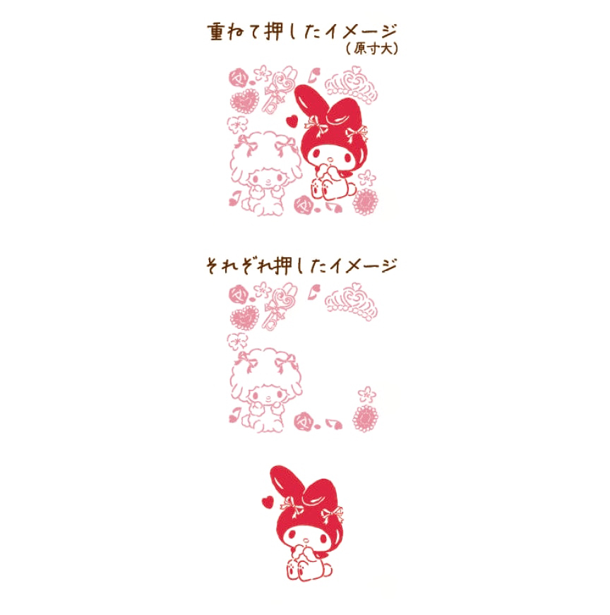 現貨｜Sanrio My Melody Kutsuwa 日版 Hancoco slide 可堆疊 雙色雙圖案 印章 (SA013E)