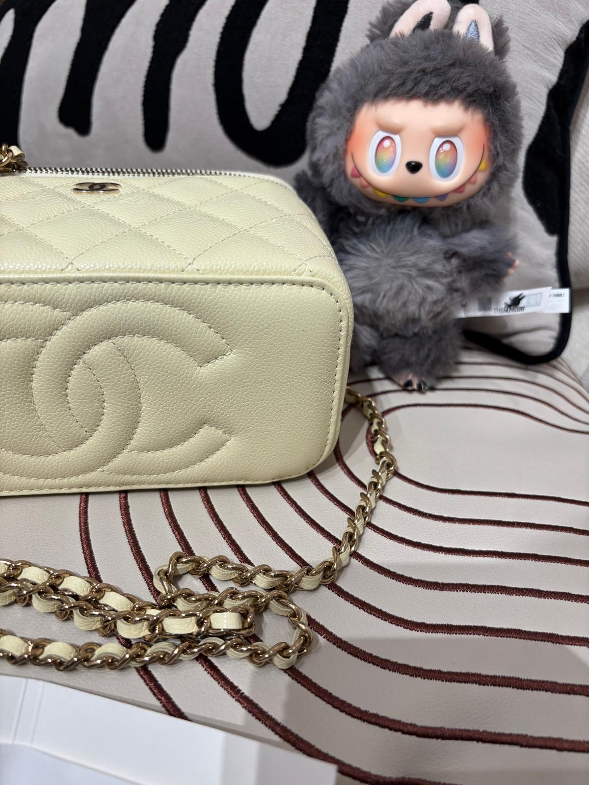 全新 Chanel vanity with chain 荔枝牛皮金鏈 100%Authentic,100%new全新 ✅晶片✅收據✅dust bag✅box