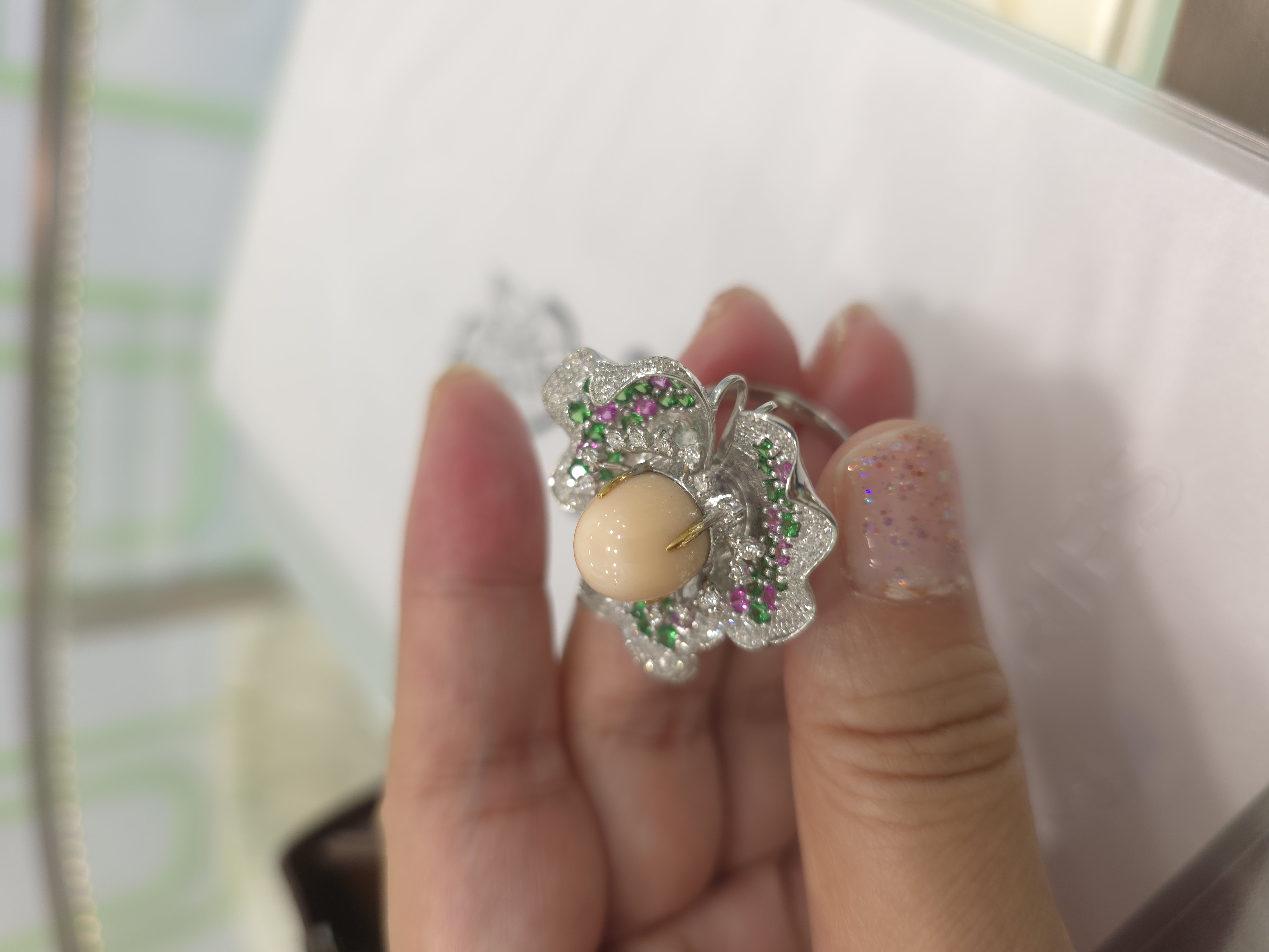 18K 帝王珠鑽石戒指D10.42ct
