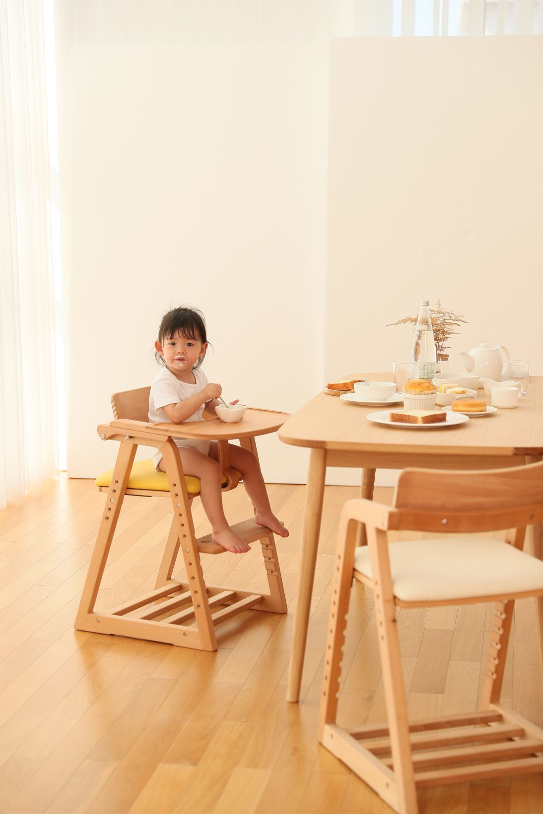 日本BSCR 兒童學習椅實木座椅 (適合6個月以上兒童至成人) **可加配餐盤**