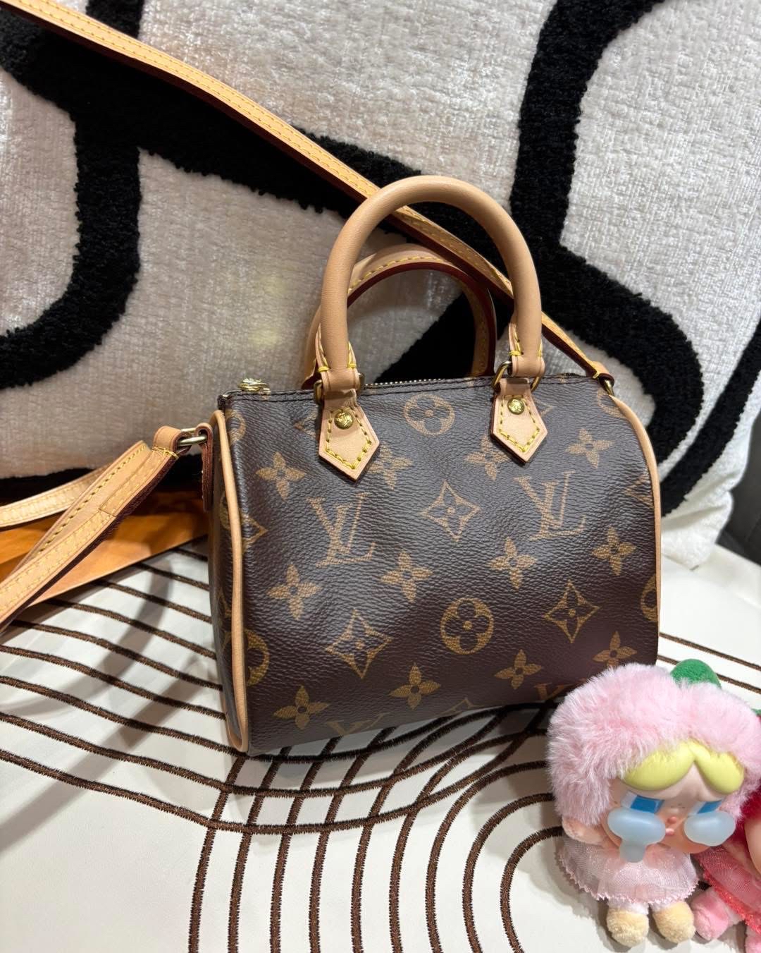 Lv nano speedy monogram  100%Authentic ,95%new ✅收據✅dust bag
