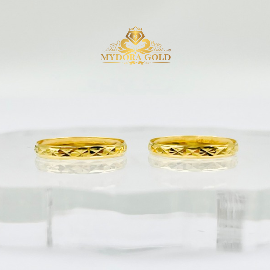 MYDORA Cincin Belah Rotan Stamping l EMAS 916/22K