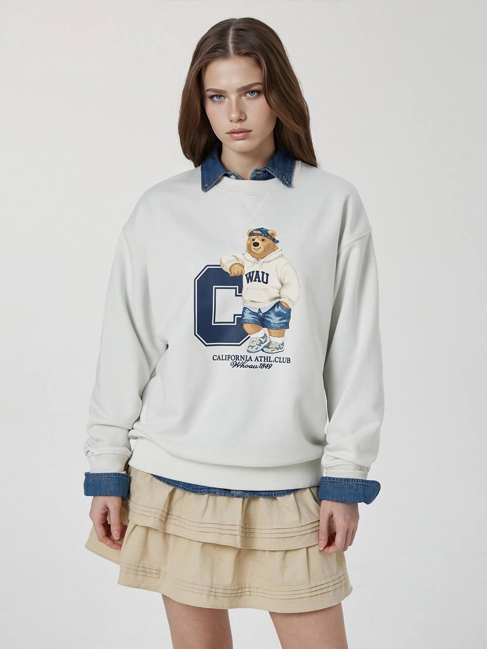 🇰🇷Whoau 小熊卫衣✨