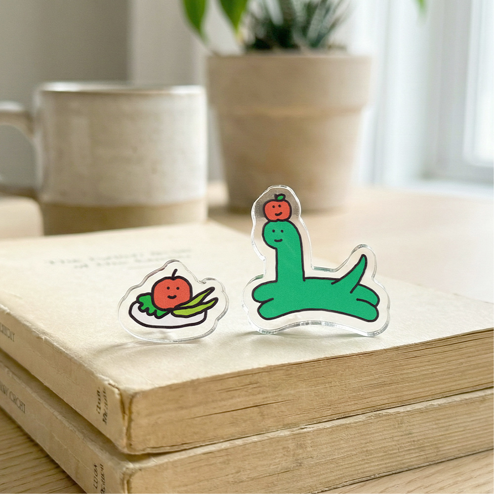 【台灣7-11 預購】JOGUMAN 壓克力耳環（BRACHIO&APPLE）D款