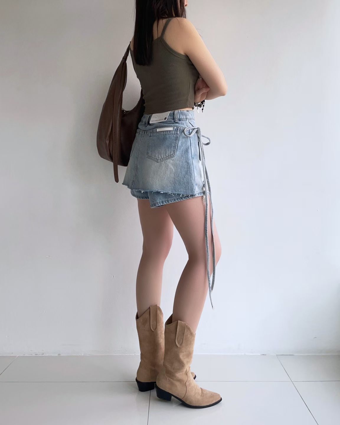 洗水牛仔裙褲