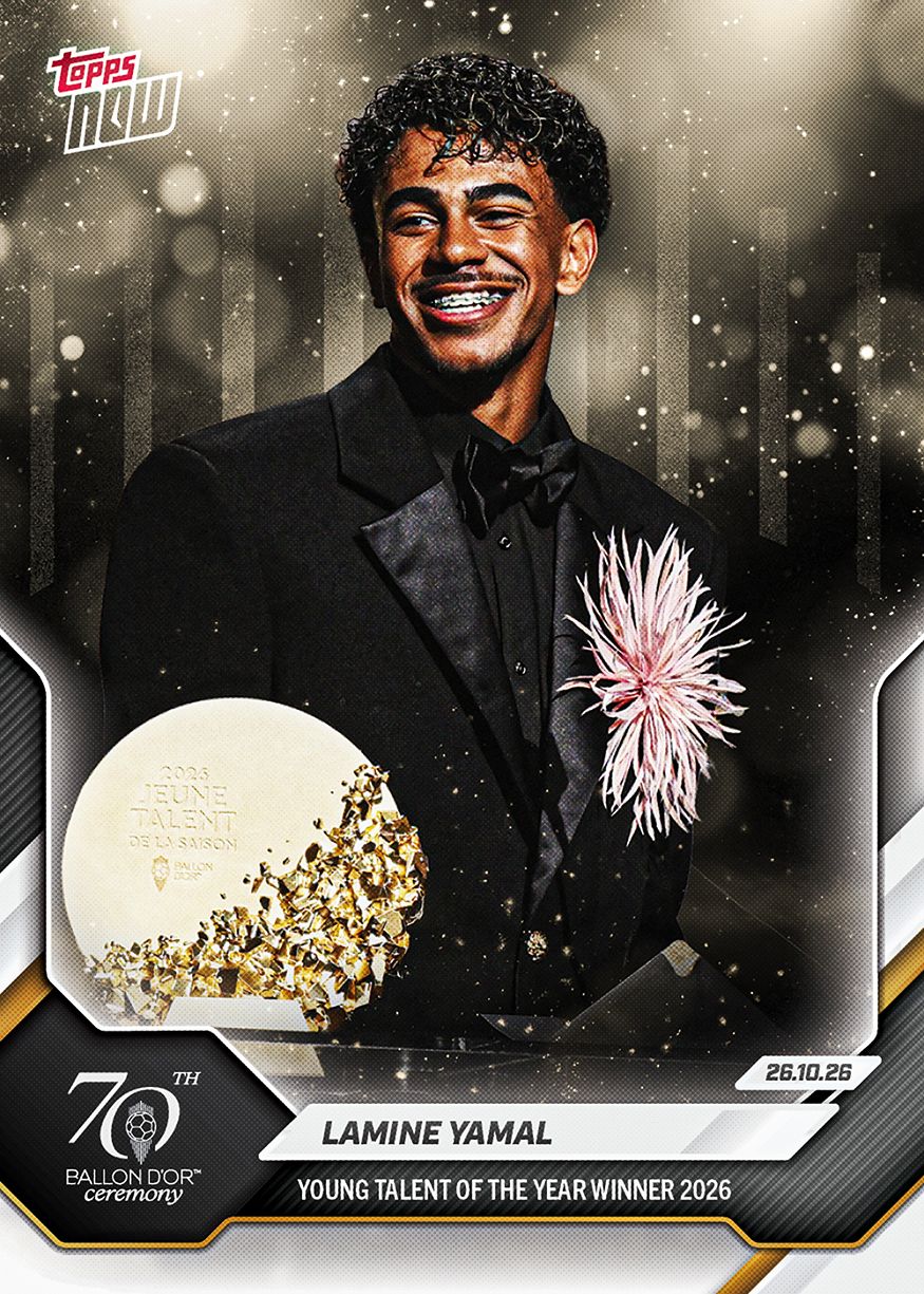 Lamine Yamal - 2026 Ballon d'Or Topps NOW® #2 年度最佳年輕球員紀念卡【團購】
